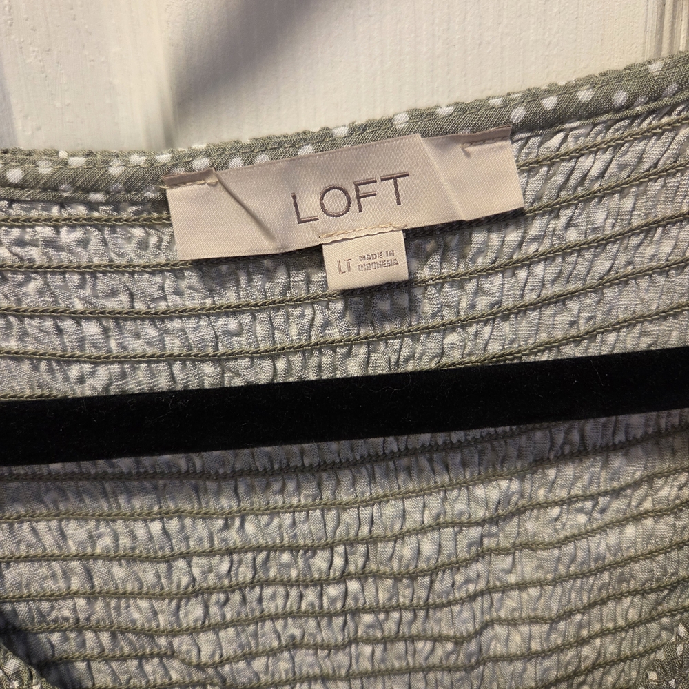 LOFT Gray Patterned Dress - image 2